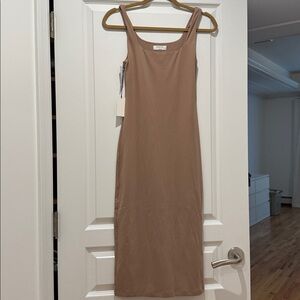Babaton by Aritzia Beige Sleeveless Dress NWT
